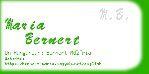 maria bernert business card